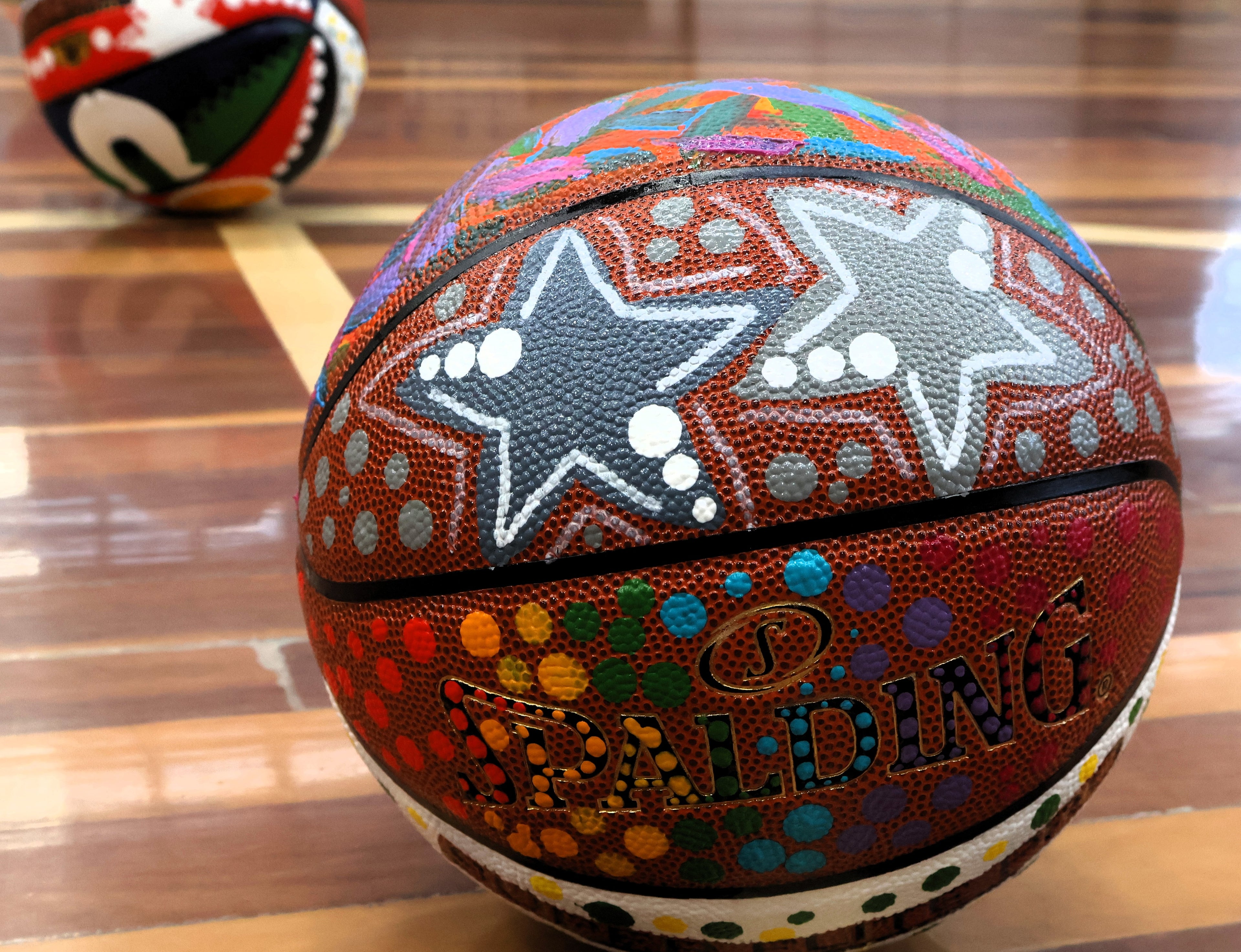Limited Edition ‘Beyond the court’ Hand Painted Basketball